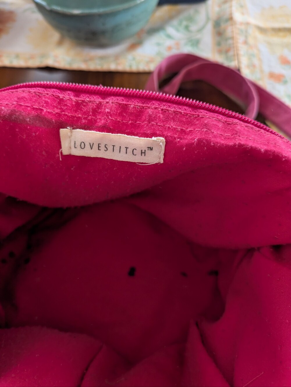 Lovestitch Boho Pink Patterned Drawstring Backpack - Picture 4 of 6